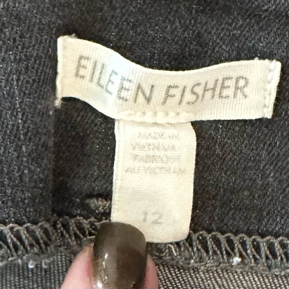 Eileen Fisher Women’s Organic Cotton Stretch Lantern Jeans Ankle Size 12 - Picture 10 of 11